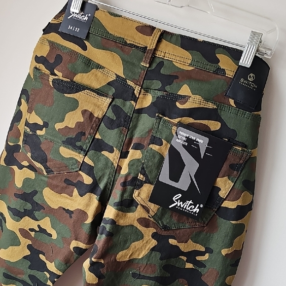 Men’s Switch Remarkable Camo Slim Fit Pants 34x32 NWT - Picture 9 of 11